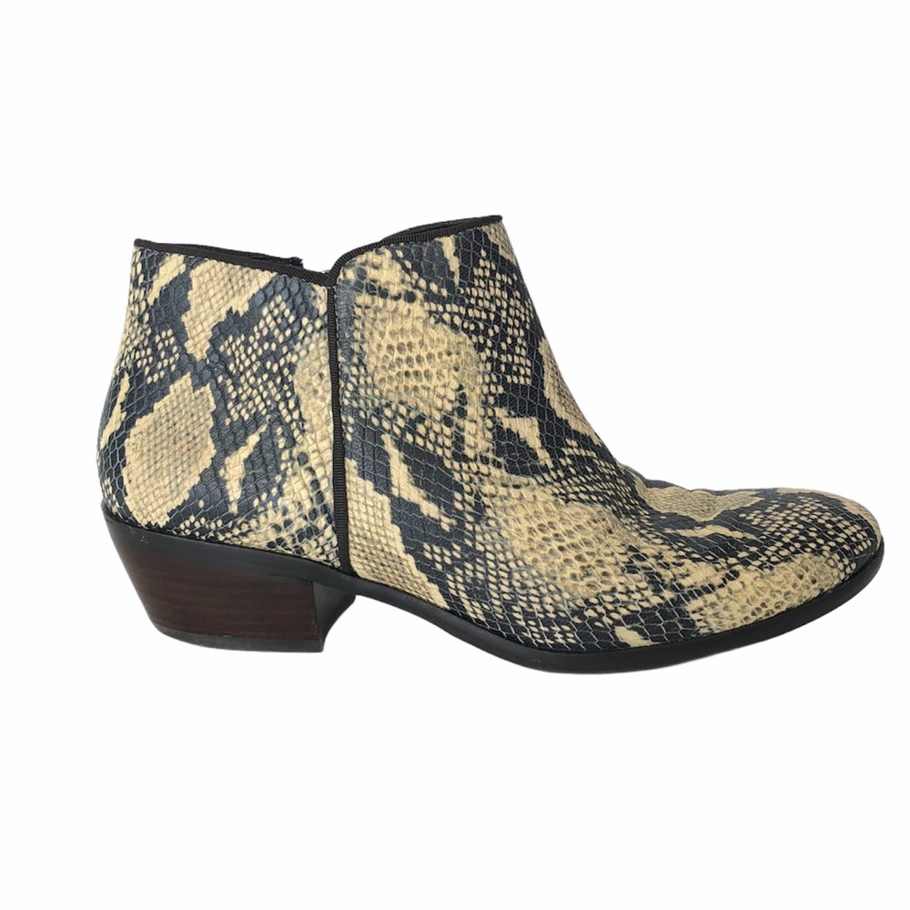 Sam Edelman Snake Skin Heeled Booties 7.5